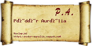 Pödör Aurélia névjegykártya